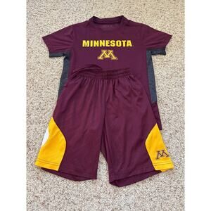 MN Gophers Minnesota Short and Tshirt Bundle Boys Size S & M